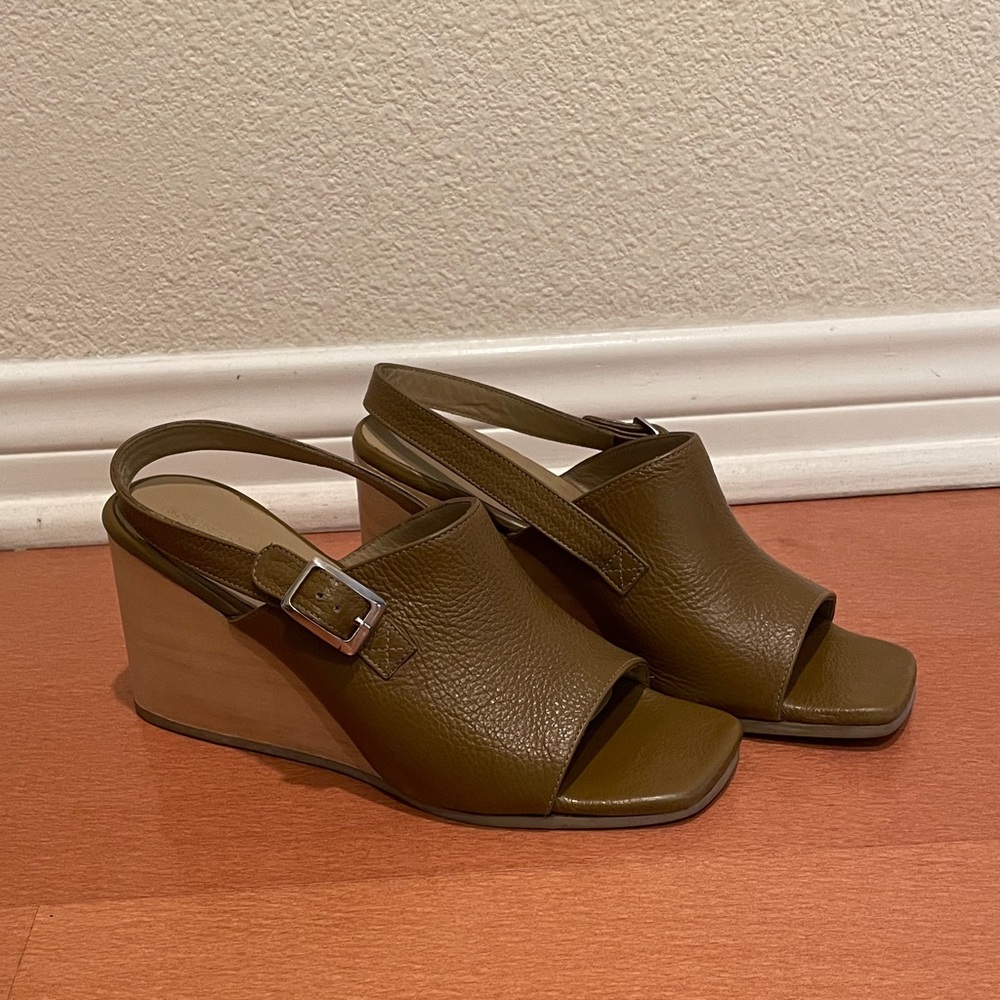 Rachel Comey Leather Slingback Wedge Sandals size 6.5